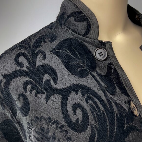 VINTAGE 70βs Incredible Reversible Floral Velvet Tapisserie Jacket Whimsigoth - Picture 7 of 10